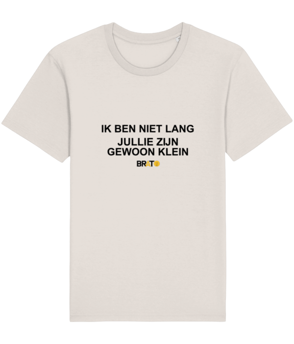 Ik ben niet lang jullie zijn gewoon klein (vintage wit-mannen) | Brato