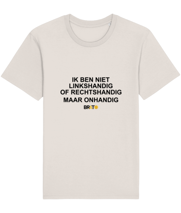 Ik ben niet linkshandig of rechtshandig, maar onhandig (Vintage wit-mannen) | Brato