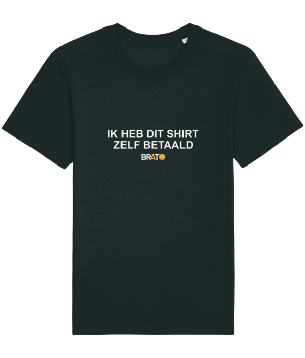 Ik heb dit shirt zelf betaald (zwart-mannen) | Brato