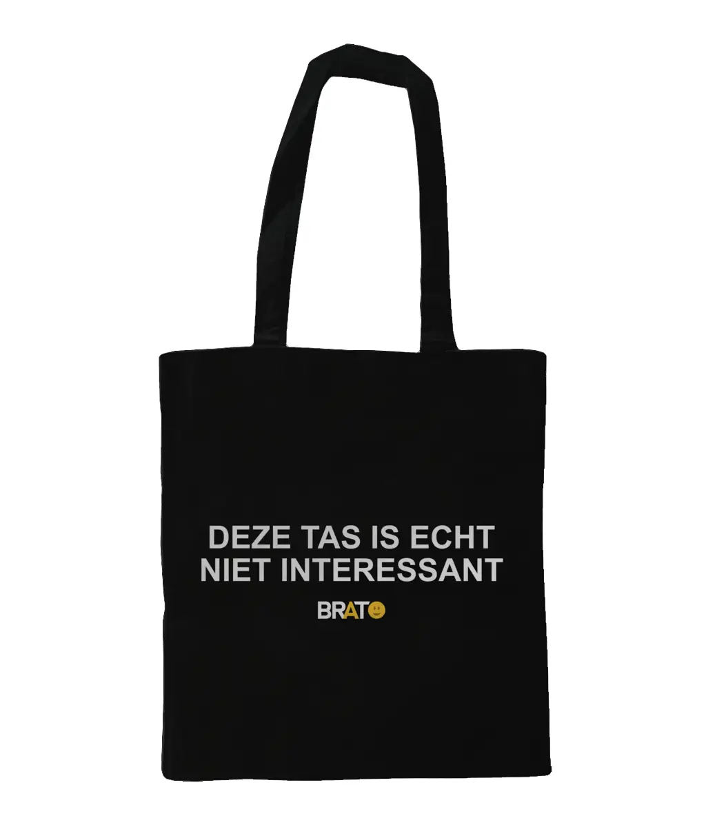 Deze tas is echt niet interessant - zwart | Brato