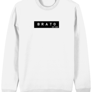 Sweater - B R A T O met achtergrond - wit