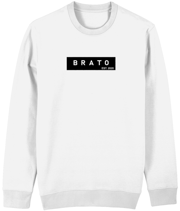 Sweater - B R A T O met achtergrond - wit