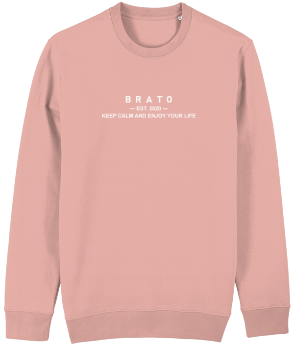 Sweater - Keep calm and enjoy your life - Canyon roze