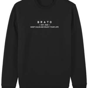 Sweater - Keep calm and enjoy your life - zwart