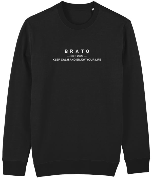 Sweater - Keep calm and enjoy your life - zwart