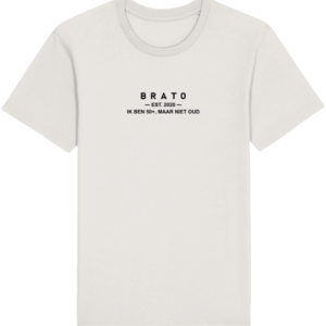 Mannen T-shirt - Ik en 50+, maar niet oud - vintage wit