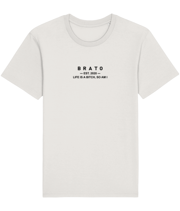 Mannen T-shirt - Life is a bitch, so am i - vintage wit