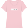 Vrouwen T-shirt - B R A T O met achtergrond - Licht roze