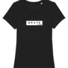 Vrouwen T-shirt - B R A T O met achtergrond - Zwart