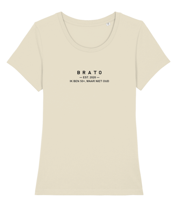 Vrouwen T-shirt - Ik en 50+, maar niet oud - Naturel