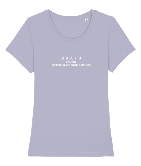 Vrouwen T-shirt - Keep calm and enjoy your life - Lavender