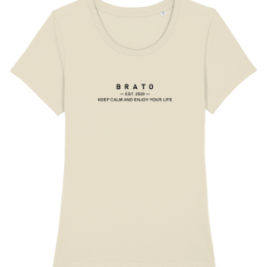 Vrouwen T-shirt - Keep calm and enjoy your life - Naturel