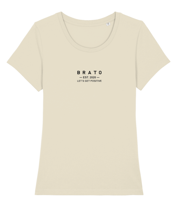 Vrouwen T-shirt - Let's get positive - Naturel