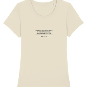 Dames T-shirt - Founded in the netherlands - Naturel raw