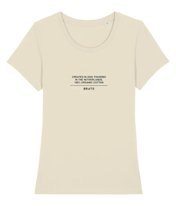 Dames T-shirt - Founded in the netherlands - Naturel raw
