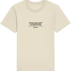 Heren T-shirt - Founded in the netherlands - Naturel raw