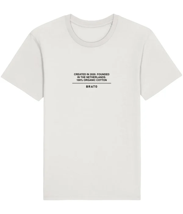 Heren T-shirt - Founded in the netherlands - Vintage wit